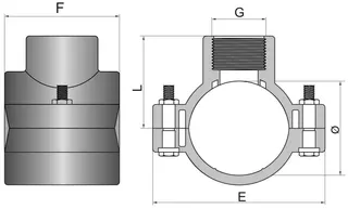 geboplast Kunststoff-Anbohrsättel Typ PANBZ 25mm x 3/4", ANB m. 2 Schr. – Bild 2