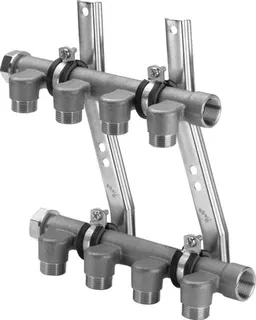 Viega Verteiler 2005 in G3/4 x 4-/4fach Rotguss – Bild 2