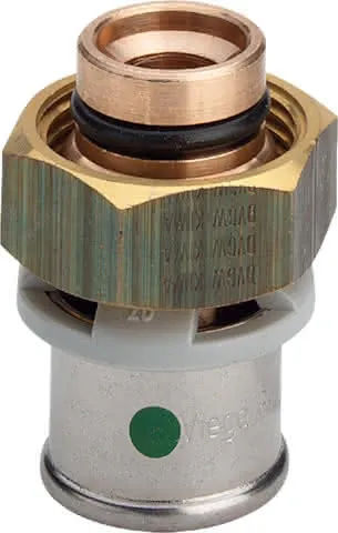 Viega Verschraubung mit SC Sanfix P 2119 in 16mm Rotguss