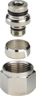 Viega Verschraubung 1019.1 in 16mm Rotguss matt-vernickelt