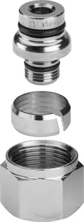 Viega Verschraubung 1019.1 in 20mm Rotguss matt-vernickelt – Bild 2