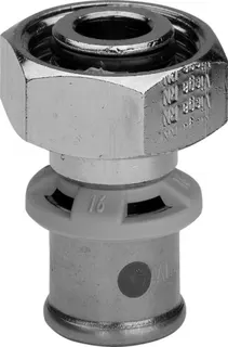 Viega Verschraubung mit SC Sanfix P 2181 in 16mm x G3/4 Rotguss vernickelt – Bild 2
