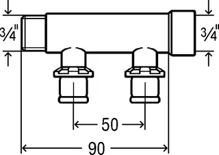 Viega Verteiler mit SC Sanfix P 2126.06 in 16mm x G3/4 - 2fach Rotguss – Bild 4