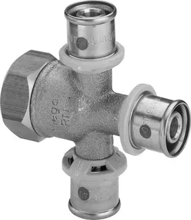 Viega Verteiler mit SC Sanfix P 2126.08 in 16mm x G3/4 - 3fach Rotguss – Bild 2