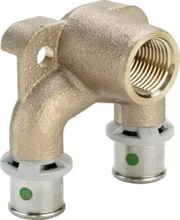 Viega Doppelwinkel mit SC Sanfix P 2125.7 in 16mm x Rp1/2 Rotguss