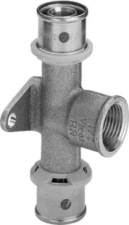 Viega Wandscheiben-T-Stück mit SC Sanfix P 2125.8 in 16mm x Rp1/2 Rotguss – Bild 2