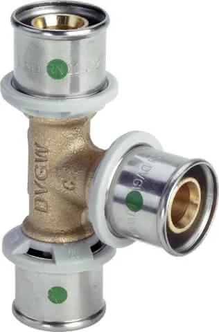 Viega T-Stück mit SC Sanfix P 2118 in 32mm Rotguss