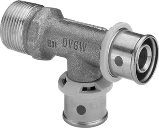 Viega T-Stück mit SC Sanfix P 2126.4 in R3/4 x 16x16mm Rotguss – Bild 2