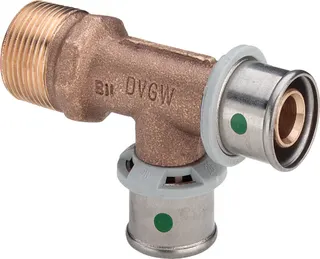Viega T-Stück mit SC Sanfix P 2126.4 in R3/4 x 20x20mm Rotguss