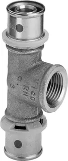 Viega T-Stück mit SC Sanfix P 2117 in 40mm x Rp1 x 40mm Rotguss – Bild 2