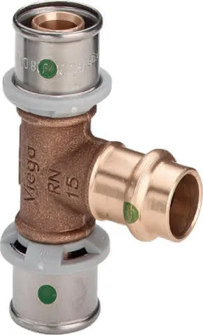 Viega T-Stück mit SC Sanfix P 2118.3 in 20x15x20mm Rotguss
