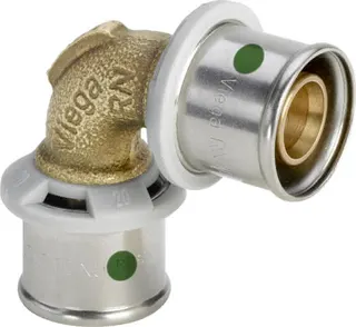 Viega Winkelkupplung mit SC Sanfix P 2116 in 16mm Rotguss