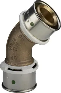 Viega Winkelkupplung mit SC Sanfix P 2126 in 50mm Rotguss