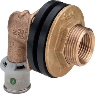 Viega Wanddurchführung mit SC Sanfix P 2132.11 in 16mm x Rp1/2 x 18mm Rotguss