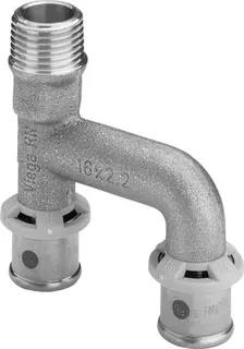 Viega Erweiterungs-T-Stück mit SC Sanfix P 2126.31 in R1/2 x 16mm Rotguss – Bild 2