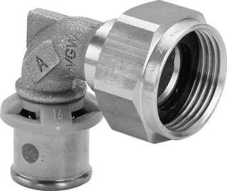 Viega Winkelverschraubung mit SC Sanfix P 2155 in 16mmxG1/2 Rotguss – Bild 2