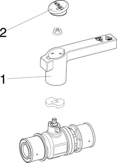 Viega Kugelhahn Sanfix P 2170 in 32mm Rotguss – Bild 4