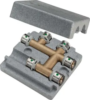 Viega Kreuzungs-T-Stück mit SC Sanfix P 2149 in 16x16x16mm Messing