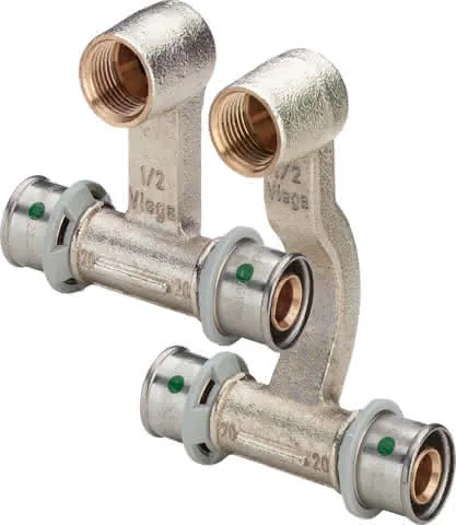 Viega Anschlussset mit SC Sanfix P 2173 in 20mm x G1/2 x 20mm Rg vernickelt