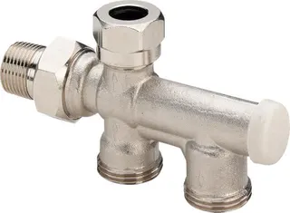 Viega Heizkörperanschlussstück 1069.2 in 15mm x Rp1/2 Messing matt-vernickelt