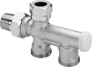 Viega Heizkörperanschlussstück 1069.2 in 15mm x Rp1/2 Messing matt-vernickelt – Bild 2