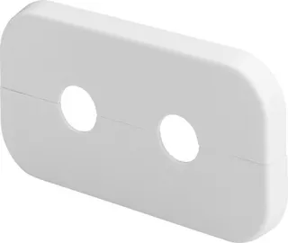 Viega Doppelrosette 1079.7 in 110x60x10x15mm Kst. weiss RAL 9010 – Bild 2