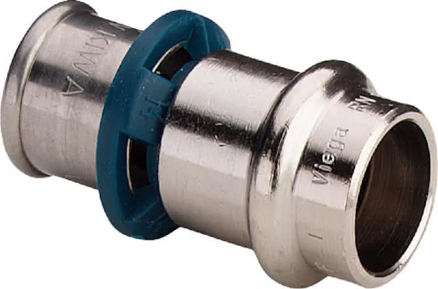 Viega Übergangsstück mit SC Sanpress 1075.12P in 14x15mm Rotguss vernickelt