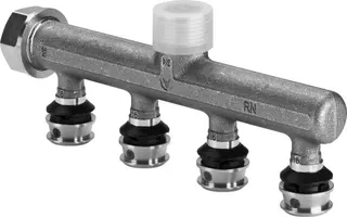 Viega Verteiler mit SC Raxofix 5326.05 in16mmxG3/4-4fach Siliziumbronze – Bild 2
