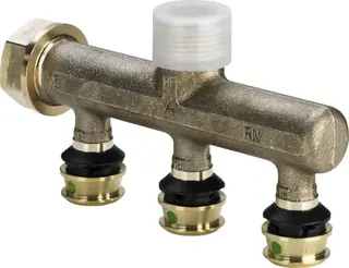 Viega Verteiler mit SC Raxofix 5326.07 in16mmxG3/4-3fach Siliziumbronze