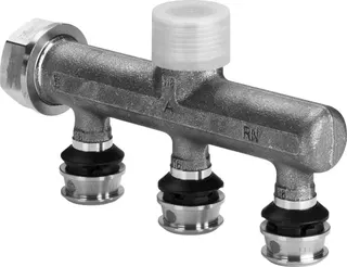 Viega Verteiler mit SC Raxofix 5326.07 in16mmxG3/4-3fach Siliziumbronze – Bild 2
