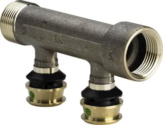 Viega Verteiler mit SC Raxofix 5326.06 in16mmxG3/4-2fach Siliziumbronze