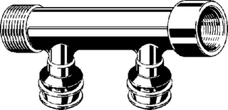 Viega Verteiler mit SC Raxofix 5326.06 in16mmxG3/4-2fach Siliziumbronze – Bild 3