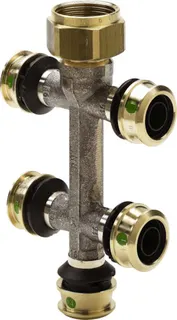 Viega Verteiler mit SC Raxofix 5326.09 in16mmxG3/4-5fach Siliziumbronze