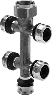 Viega Verteiler mit SC Raxofix 5326.09 in16mmxG3/4-5fach Siliziumbronze – Bild 2