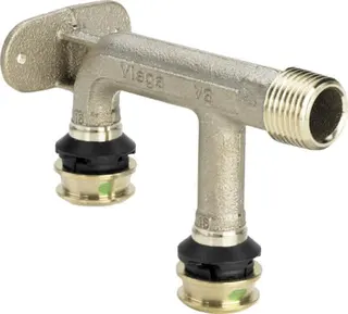 Viega Doppelwandscheibe mit SC Raxofix 5325.6 in 16mmxR1/2x16mm Siliziumbronze