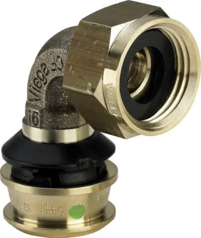 Viega Winkelverschraubung mit SC Raxofix 5355 in 16mm x G3/4 Siliziumbronze
