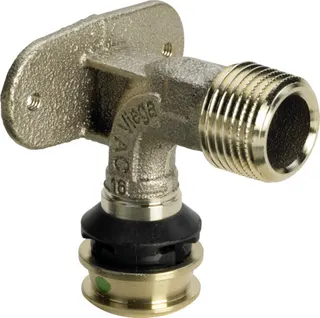 Viega Wandscheibe mit SC Raxofix 5325.4 in 16mm x R1/2 Siliziumbronze