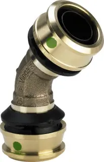 Viega Winkelkupplung mit SC Raxofix 5326 in 63mm Siliziumbronze 45 Grad
