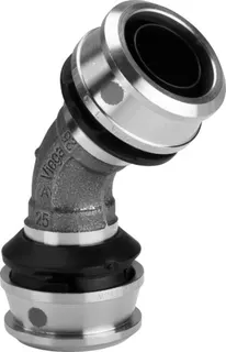 Viega Winkelkupplung mit SC Raxofix 5326 in 40mm Siliziumbronze 45 Grad – Bild 2
