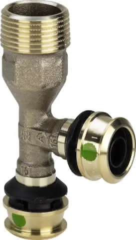 Viega T-Stück mit SC Raxofix 5326.4 in R3/4x16mmx16mm Siliziumbronze