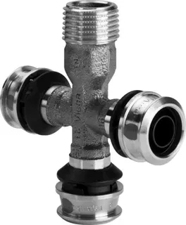 Viega Kreuzungs-T-Stück mit SC Raxofix 5318.9 in R1/2 x 16mm Siliziumbronze – Bild 2