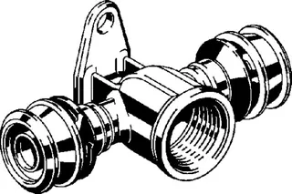 Viega T-Stück mit SC Raxofix 5325.8 in 20mmxRp1/2x20mm Siliziumbronze – Bild 3