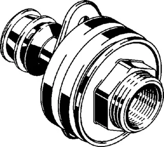 Viega Wanddurchführung mit SC Raxofix 5332.31 in 16mmxRp1/2xG3/4x30mm Sibr – Bild 3