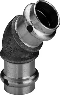 Viega Bogen 45 Grad mit SC Sanpress 2226 in 22mm Rotguss – Bild 3