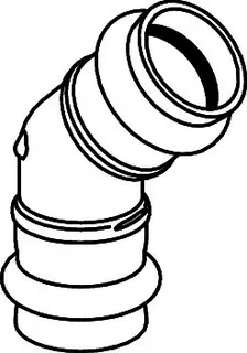 Viega Bogen 45 Grad mit SC Sanpress 2226 in 22mm Rotguss – Bild 4
