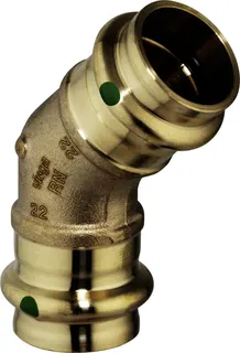 Viega Bogen 45 Grad Sanpress 2226 in 18mm Rotguss