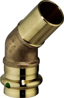 Viega Bogen 45 Grad mit SC Sanpress 2226.1 in 15mm Rotguss