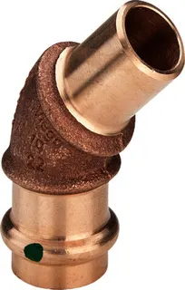 Viega Bogen 45 Grad mit SC Sanpress 2226.1 in 28mm Rotguss – Bild 2