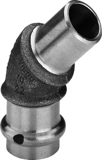 Viega Bogen 45 Grad mit SC Sanpress 2226.1 in 28mm Rotguss – Bild 3