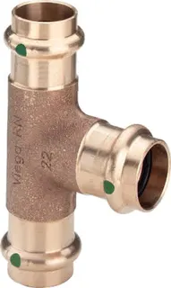 Viega T-Stück mit SC Sanpress 2218 in 28x28x18mm Rotguss